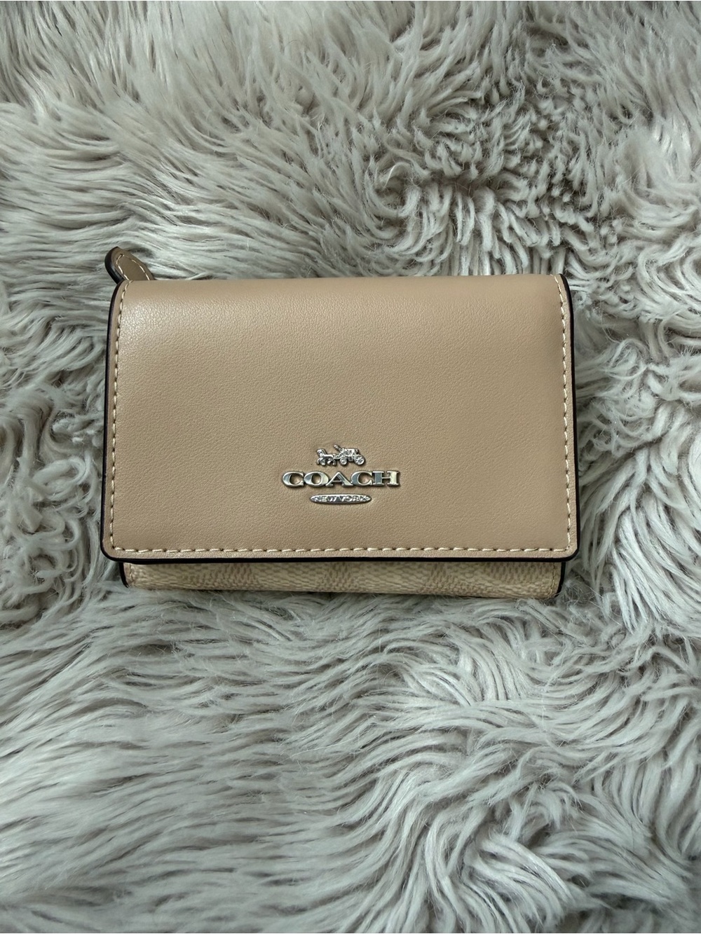 Coach Petite Fold-Over CC Wallet in Tan